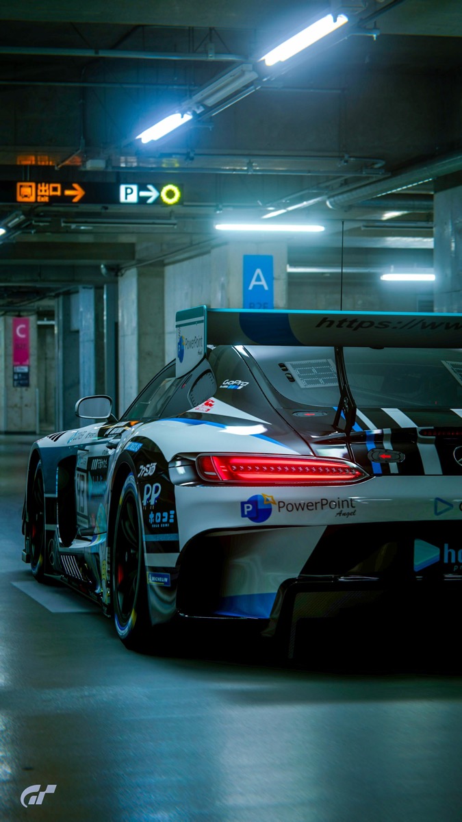 GT3 car in the garage